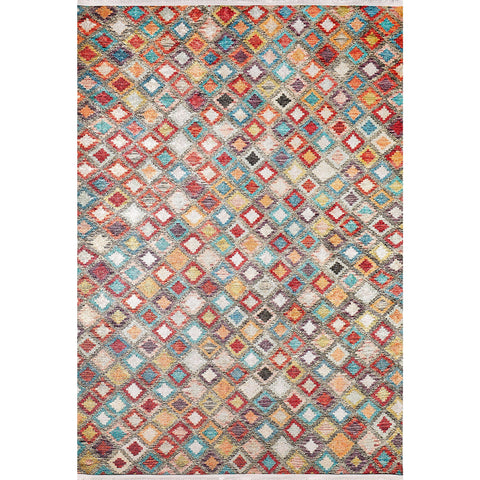 Diamond Pattern Rug|Machine-Washable Rug|Colorful Non-Slip Carpet|Ethnic Washable Carpet|Geometric Area Rug|Multi-Purpose Anti-Slip Rug
