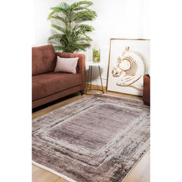 Abstract Design Rug|Machine-Washable Non-Slip Rug|Brown Beige Transition Washable Carpet|Decorative Area Rug|Multi-Purpose Anti-Slip Carpet