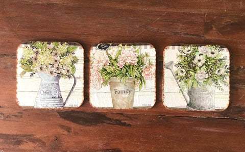 Set of 6 Unique Coaster Set|Table Drink Mats|Handcrafted Wooden Coasters|Custom Handmade Housewarming Gift For Her|Thanksgiving Table Decor