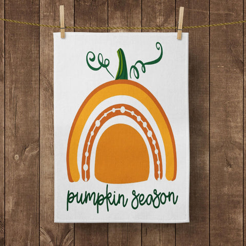 Fall Trend Kitchen Towel|Pumpkin Season Dish Towel|Happy Thanksgiving Hand Towel|Decorative Towel|Sunflower Tea Towel|Autumn Hello Towel