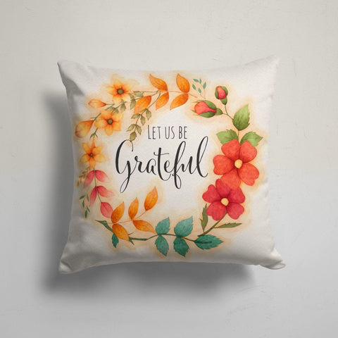 Thanksgiving Pillow Cover|Orange Red Floral Leaf Throw Pillowtop|Fall Cushion Case|Housewarming Autumn Home Decor|Farmhouse Cushion Cover