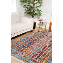 Ethnic Colorful Rug|Machine-Washable Non-Slip Rug|Abstract Design Washable Carpet|Traditional Pattern Rug|Multi-Purpose Anti-Slip Carpet
