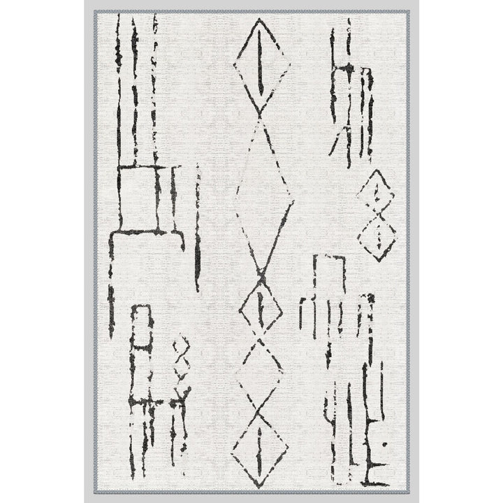 Machine-Washable Ethnic Nordic Print Carpet