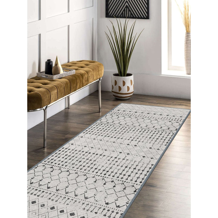 Bohemian Design Machine-Washable Rug
