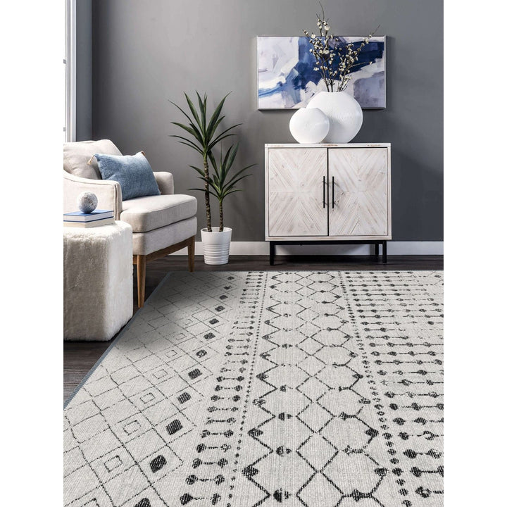 Bohemian Design Machine-Washable Rug