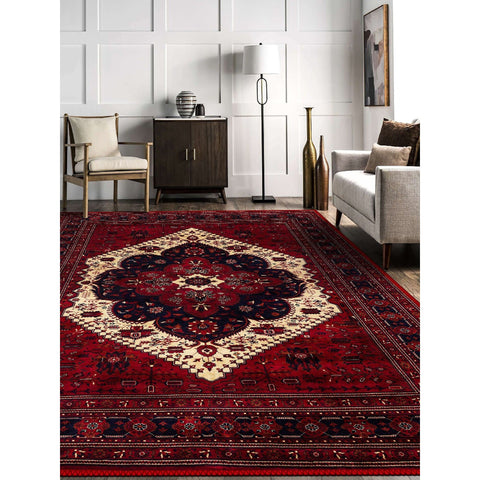 Ethnic Design Geometric Washable Carpet