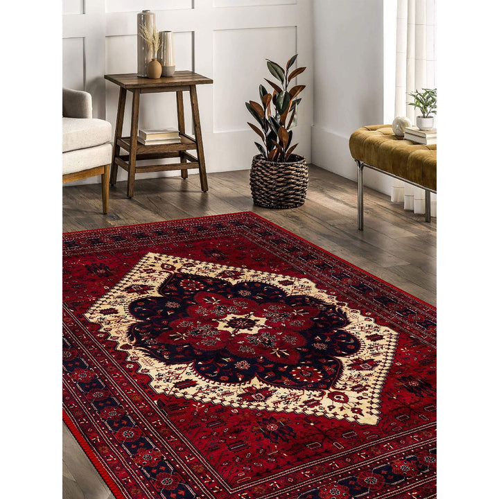 Ethnic Design Geometric Washable Carpet