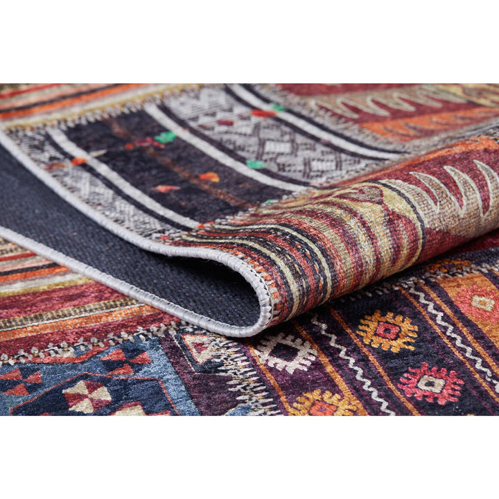 Machine-Washable Rug|Ethnic Patchwork Non-Slip Carpet|Southwestern Pattern Washable Carpet|Decorative Area Rug|Multi-Purpose Anti-Slip Rug