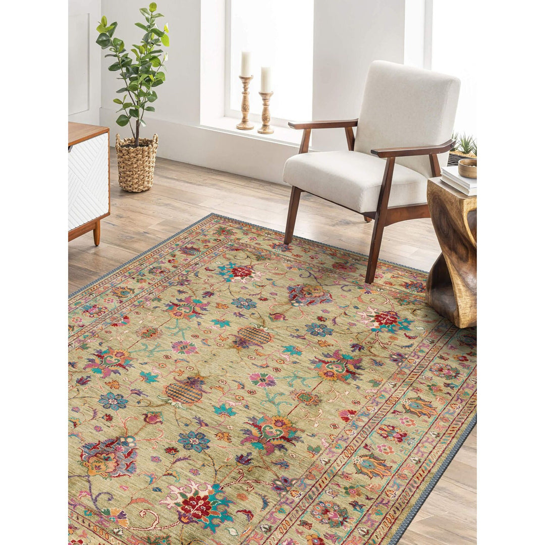 Vintage Looking Beige Kilim Carpet