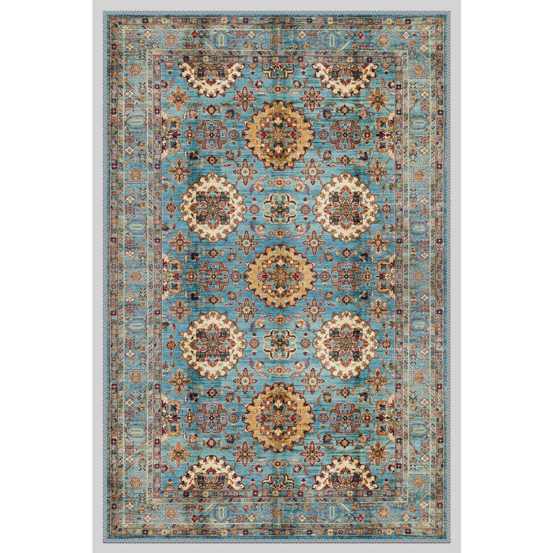 Rustic Worn Looking Boho Kilim Carpet