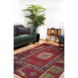 Turkish Kilim Rug|Machine-Washable Non-Slip Rug|Ethnic Worn Looking Pattern Washable Carpet|Traditional Style Multi-Purpose Anti-Slip Carpet