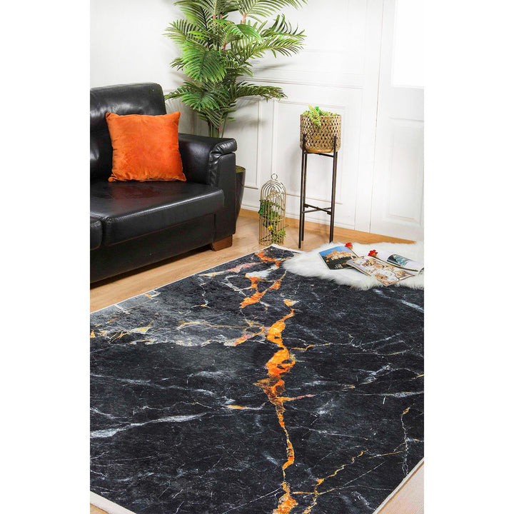 Marble Pattern Rug|Machine-Washable Rug|Abstract Non-Slip Carpet|Marble Washable Carpet|Decorative Area Rug|Multi-Purpose Anti-Slip Rug