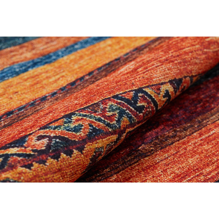 Ethnic Design Rug|Machine-Washable Non-Slip Rug|Abstract Degrade Pattern Washable Carpet|Decorative Area Rug|Multi-Purpose Anti-Slip Carpet