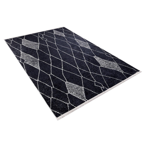 Diamond Pattern Rug|Machine-Washable Rug|Decorative Non-Slip Carpet|Diamond Washable Carpet|Geometric Area Rug|Multi-Purpose Anti-Slip Rug