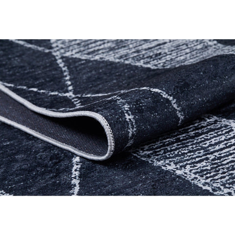 Diamond Pattern Rug|Machine-Washable Rug|Decorative Non-Slip Carpet|Diamond Washable Carpet|Geometric Area Rug|Multi-Purpose Anti-Slip Rug