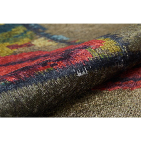 Floral Patchwork Rug|Abstract Machine-Washable Non-Slip Rug|Farmhouse Style Carpet|Decorative Area Rug|Multi-Purpose Anti-Slip Floral Carpet