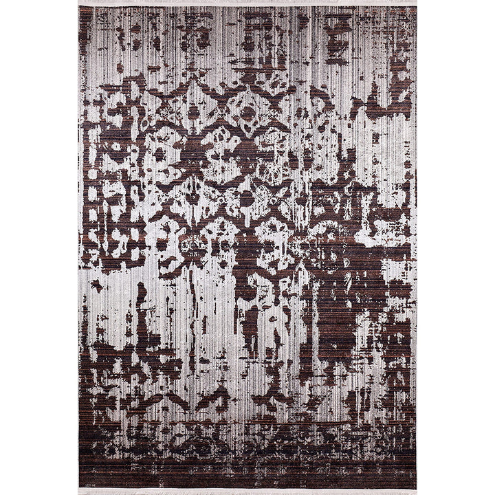 Abstract Design Rug|Machine-Washable Non-Slip Rug|Brown Beige Transition Washable Carpet|Decorative Area Rug|Multi-Purpose Anti-Slip Carpet