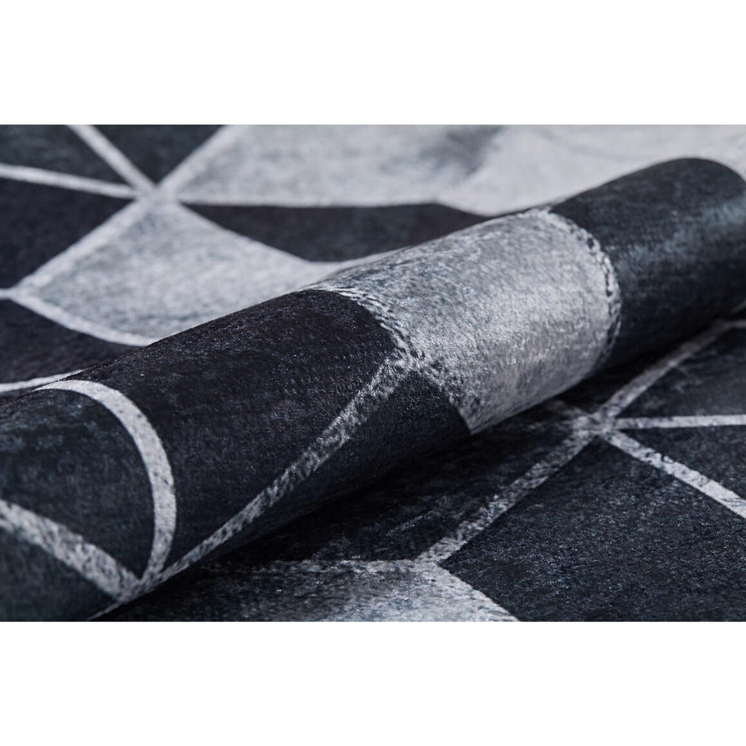 Abstract Design Rug|Machine-Washable Non-Slip Rug|Geometric 3D Cube Print Washable Carpet|Decorative Area Rug|Multi-Purpose Anti-Slip Carpet