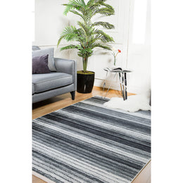 Abstract Design Rug|Machine-Washable Non-Slip Rug|Anthracite Gray Degrade Washable Carpet|Decorative Area Rug|Multi-Purpose Anti-Slip Carpet