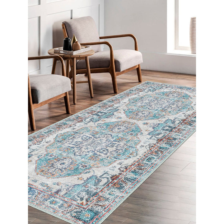 Vintage Looking Rug|Anatolian Style Multi-Purpose Anti-Slip Carpet|Machine-Washable Non-Slip Rug|Ethnic Worn Style Turkish Kilim Carpet