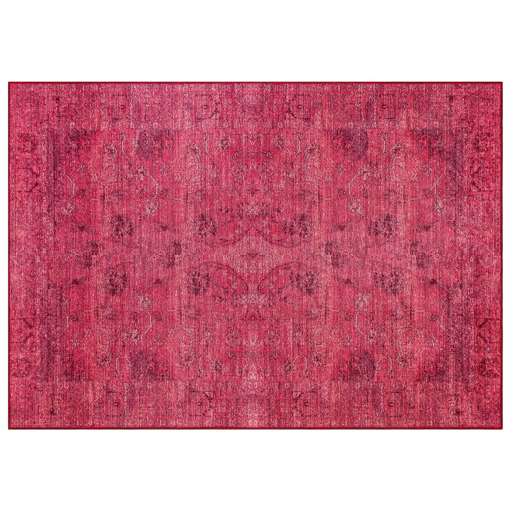 Oriental Red Rug|Machine-Washable Non-Slip Red Carpet|Ethnic Turkish Carpet|Traditional Farmhouse Multi-Purpose Anti-Slip Living Room Carpet