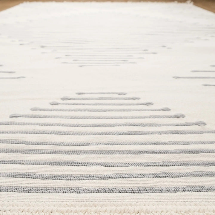 Geometric Kilim Rug|Machine-Washable Double Sided Soft Rug|Striped Diamond Kilim Carpet|Ethnic Design Multi-Purpose Reversible Floor Carpet