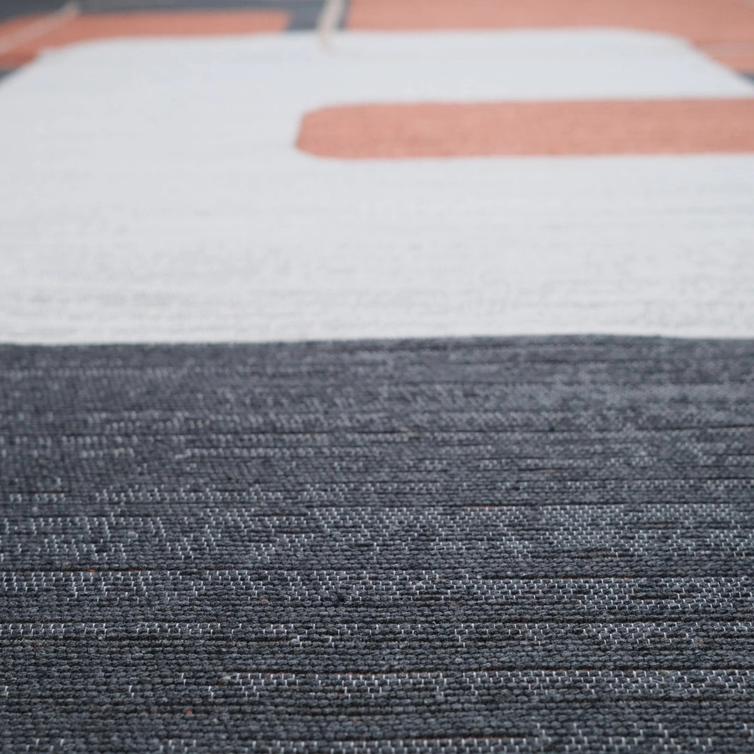 Abstract Kilim Rug|Machine-Washable Double Sided Soft Rug|Geometric Farmhouse Kilim Carpet|Modern Style Multi-Purpose Reversible Floor Rug