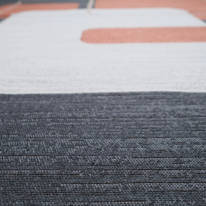 Abstract Kilim Rug|Machine-Washable Double Sided Soft Rug|Geometric Farmhouse Kilim Carpet|Modern Style Multi-Purpose Reversible Floor Rug