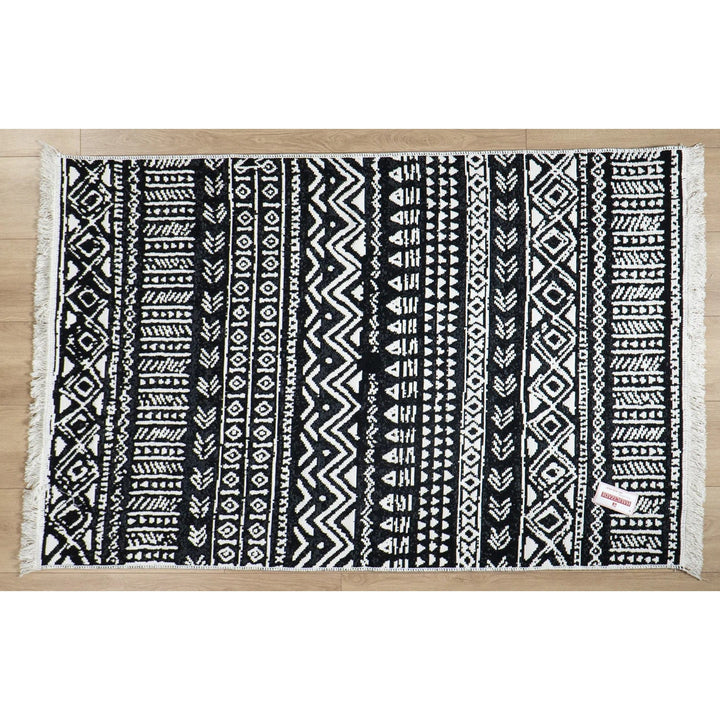 Ethnic Kilim Rug|Machine-Washable Double Sided Soft Rug|Nordic Pattern Kilim Carpet|Scandinavian Multi-Purpose Reversible Modern Carpet