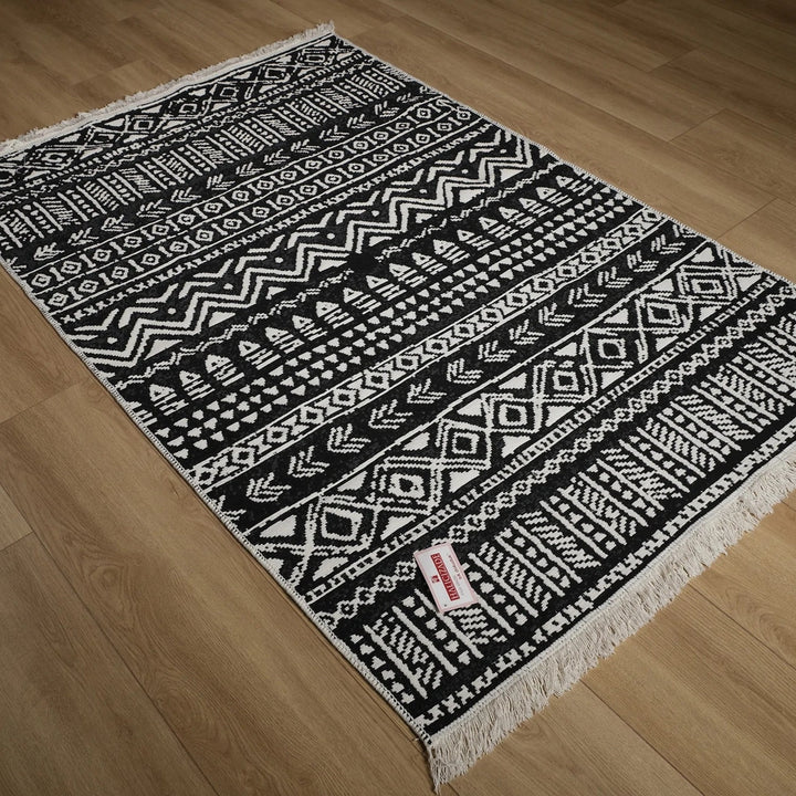 Ethnic Kilim Rug|Machine-Washable Double Sided Soft Rug|Nordic Pattern Kilim Carpet|Scandinavian Multi-Purpose Reversible Modern Carpet