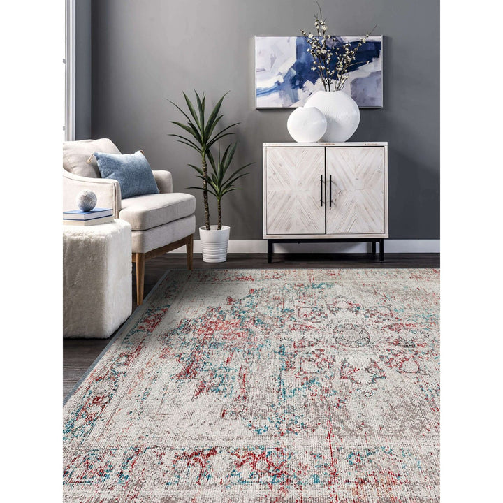 Vintage Looking Ethnic Turkish Kilim Design Carpet