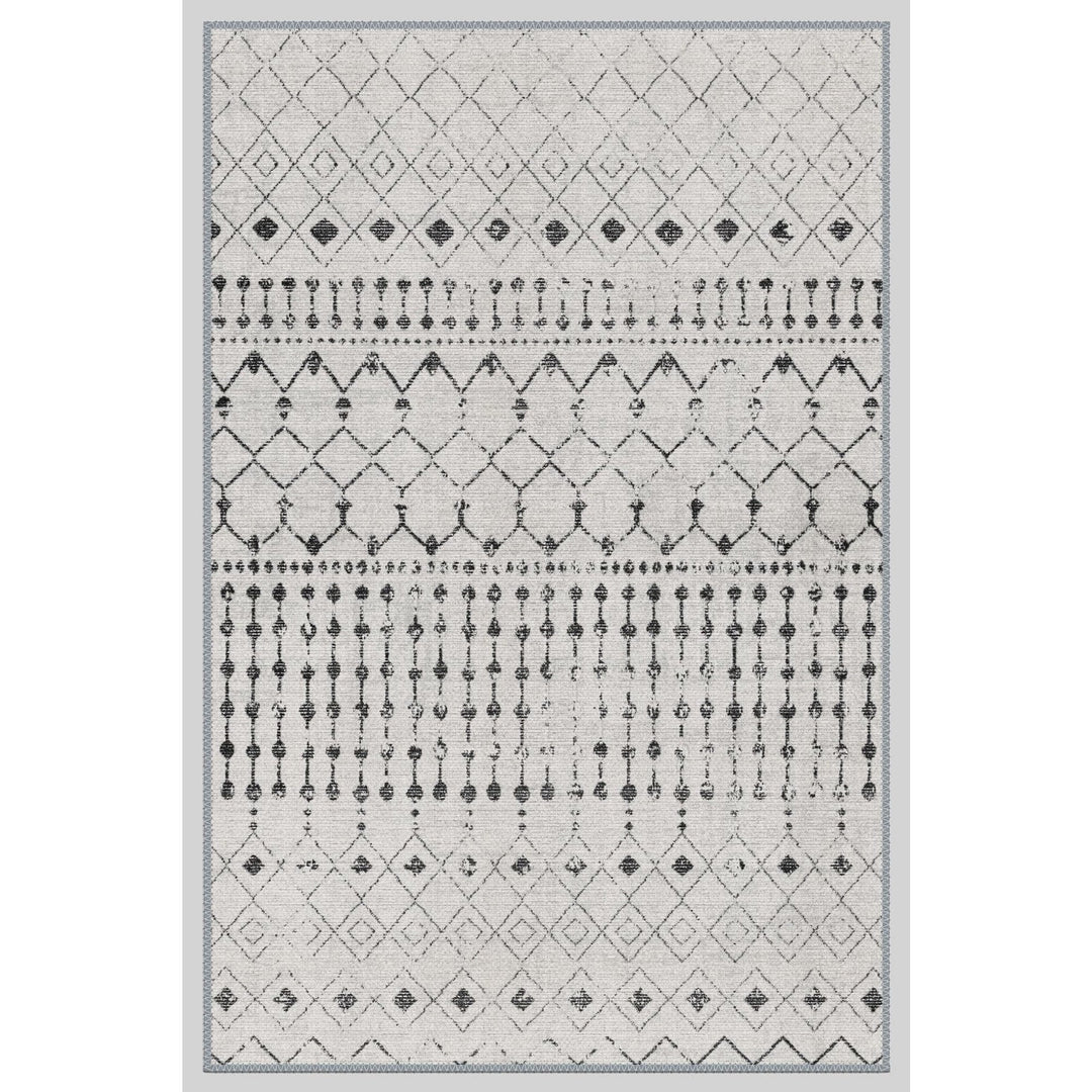 Bohemian Design Machine-Washable Rug