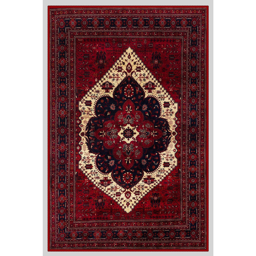 Ethnic Design Geometric Washable Carpet