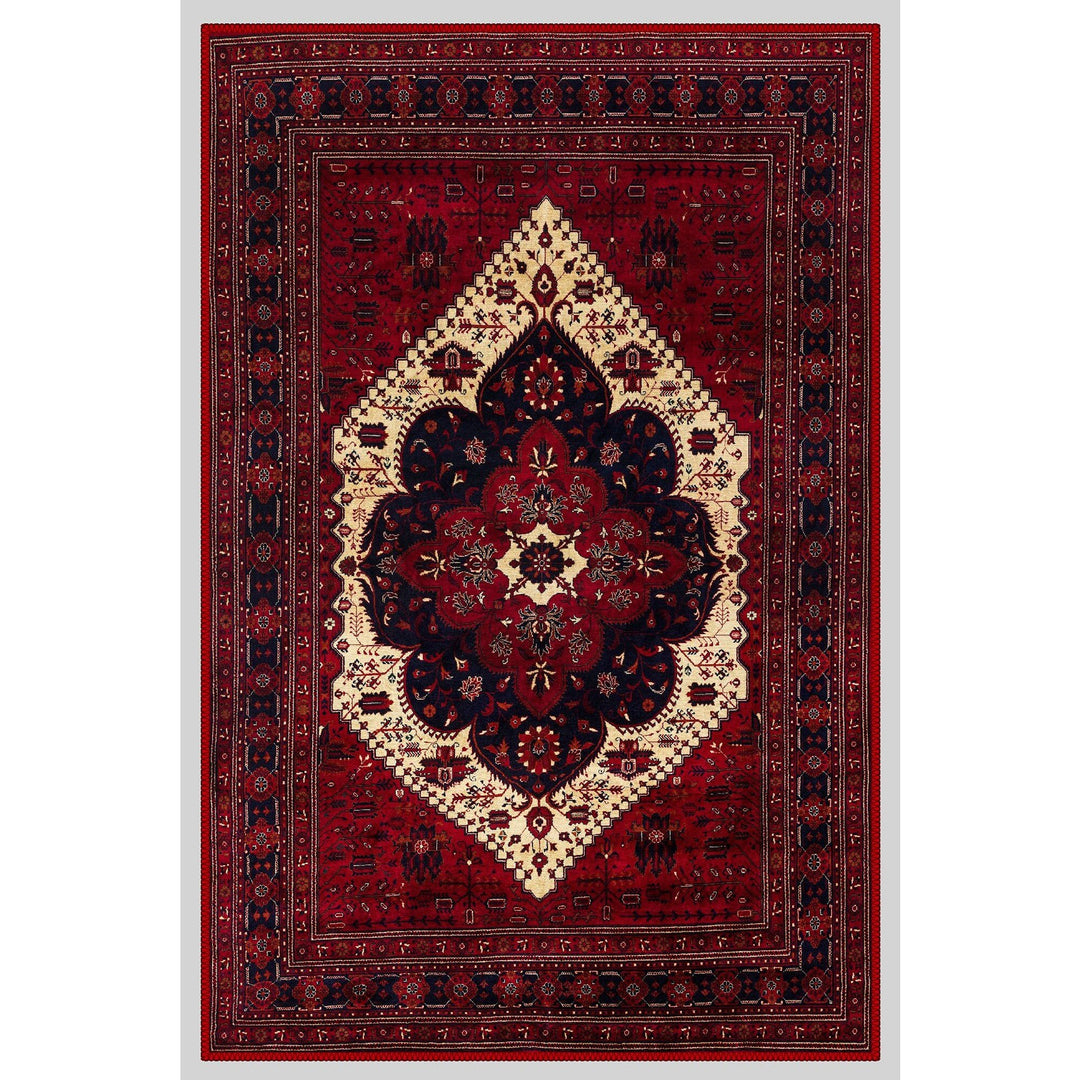 Ethnic Design Geometric Washable Carpet