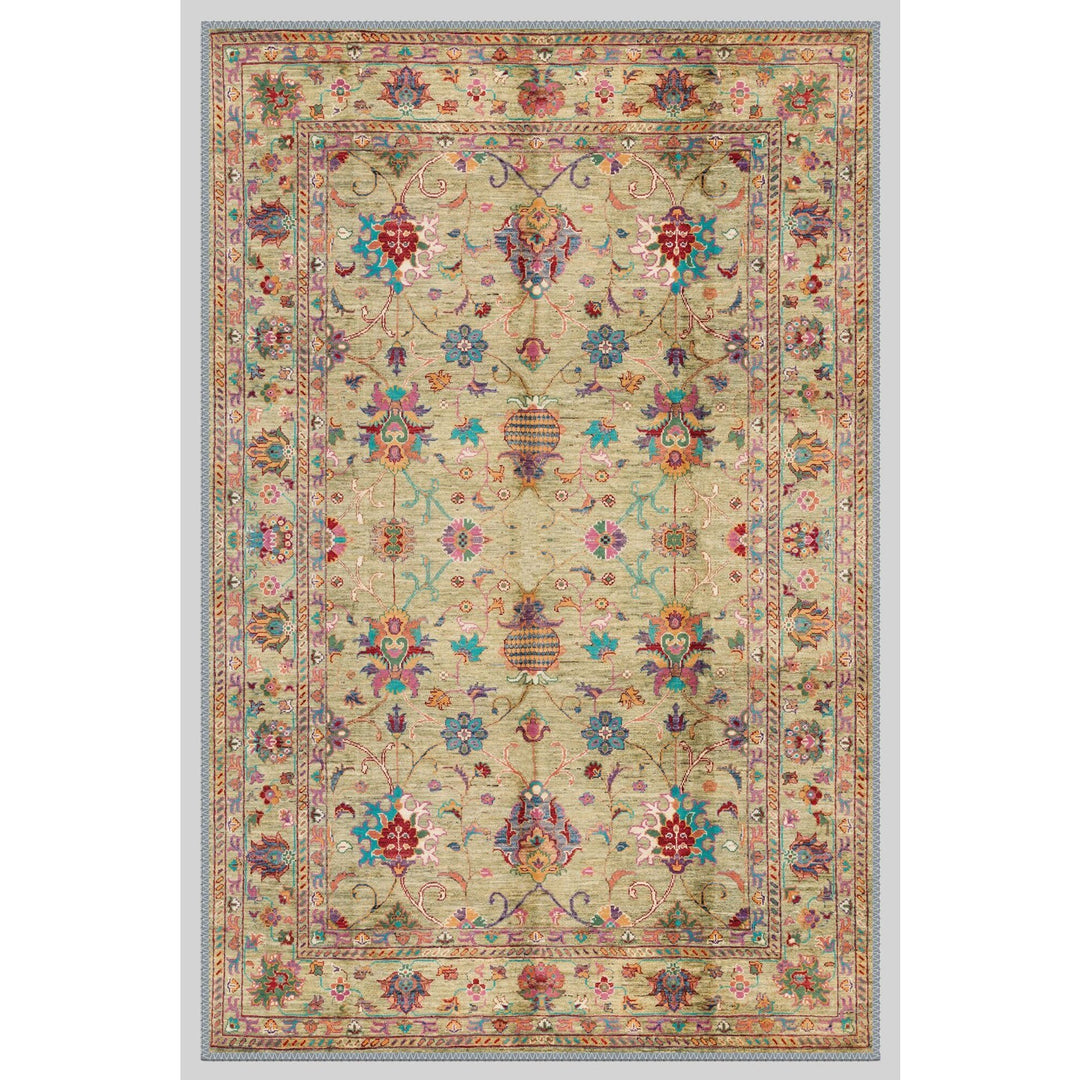 Vintage Looking Beige Kilim Carpet