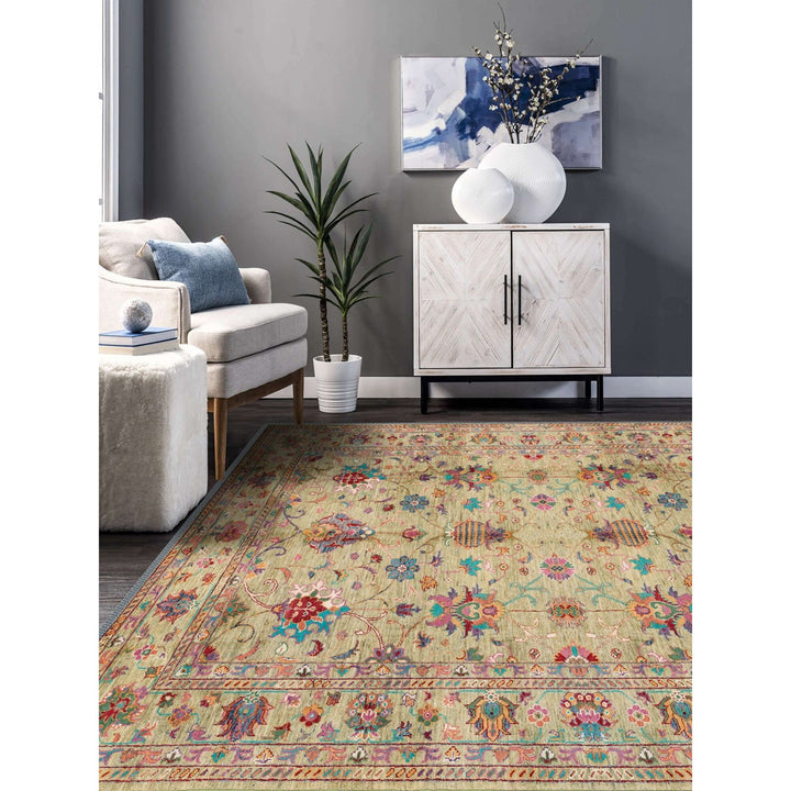 Vintage Looking Beige Kilim Carpet