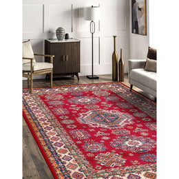 Vintage Looking Geometric Turkish Kilim Carpet