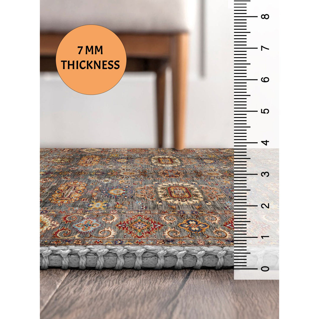 Vintage and Worn Looking Turkish Kilim Carpet