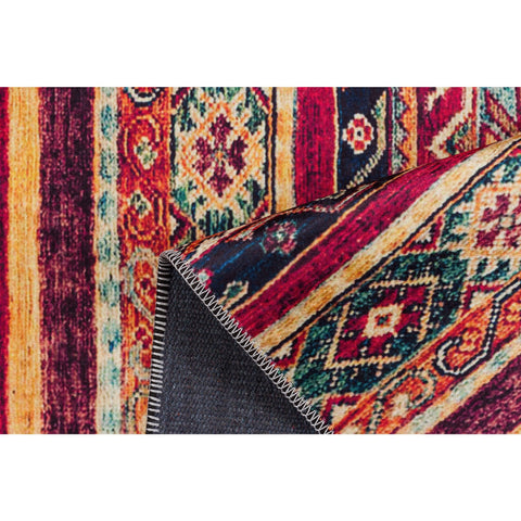 Turkish Kilim Rug|Rug Design Machine-Washable Non-Slip Rug|Ethnic Kilim Carpet|Traditional Anatolian Pattern Multi-Purpose Anti-Slip Carpet