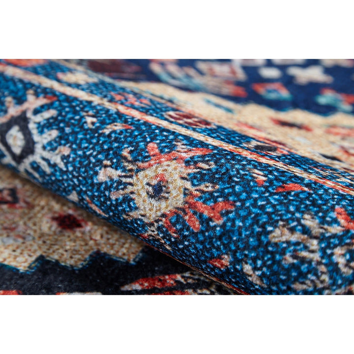 Ethnic Design Rug|Machine-Washable Non-Slip Rug|Boho Kilim Carpet|Geometric Anatolian Area Rug|Multi-Purpose Anti-Slip Carpet|Decorative Rug