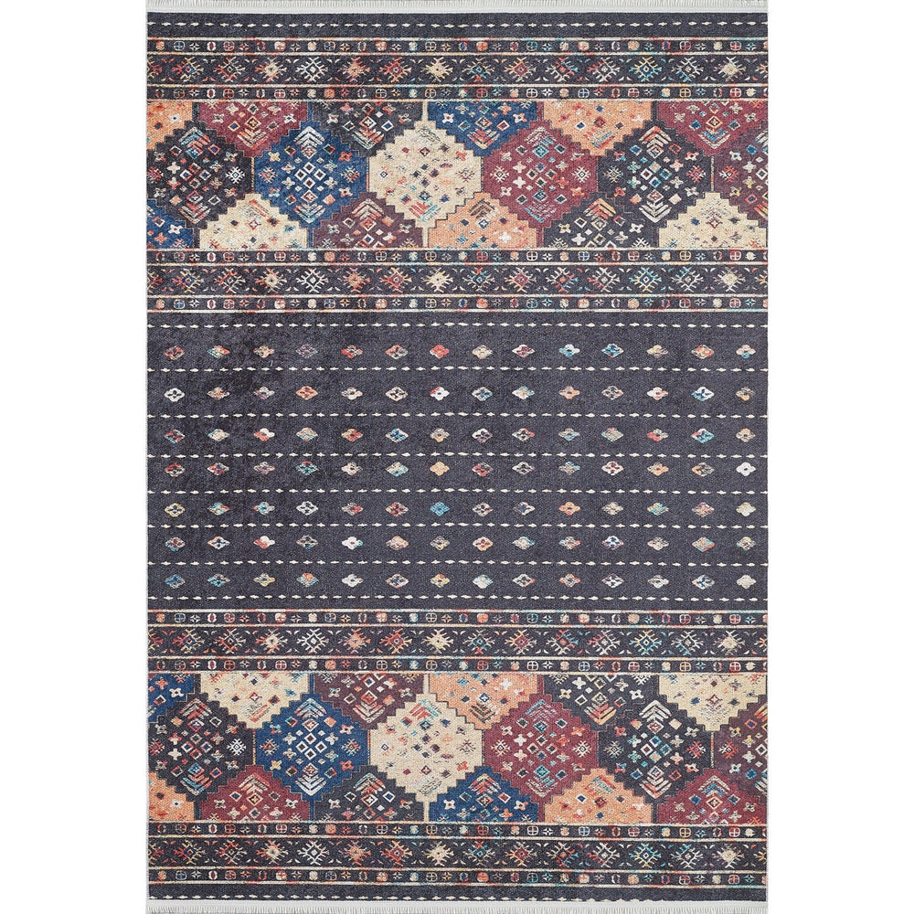 Ethnic Design Rug|Rustic Kilim Carpet|Machine-Washable Non-Slip Rug|Geometric Anatolian Area Rug|Decorative Multi-Purpose Anti-Slip Carpet
