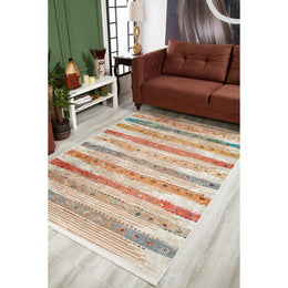 Ethnic Design Rug|Machine-Washable Carpet|Rustic Turkish Kilim Pattern Non-Slip Rug|Farmhouse Style Modern Multi-Purpose Anti-Slip Carpet