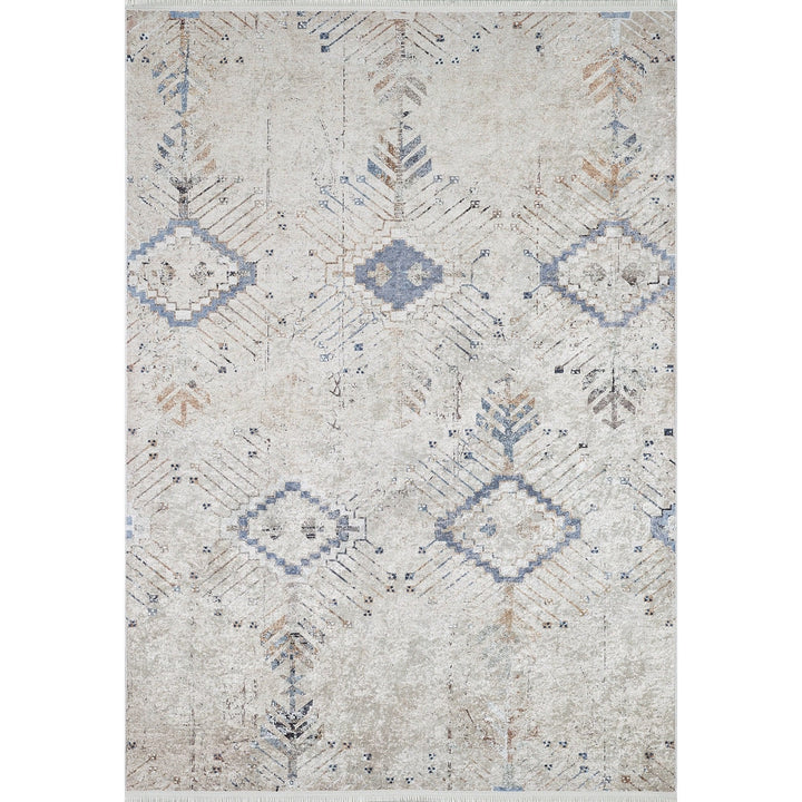 Bohemian Style Rug|Machine-Washable Non-Slip Rug|Boho Washable Carpet|Housewarming Ethnic Design Area Rug|Multi-Purpose Anti-Slip Carpet