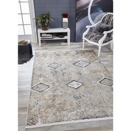 Bohemian Style Rug|Machine-Washable Non-Slip Rug|Diamond Pattern Carpet|Housewarming Abstract Geometric Rug|Multi-Purpose Anti-Slip Carpet