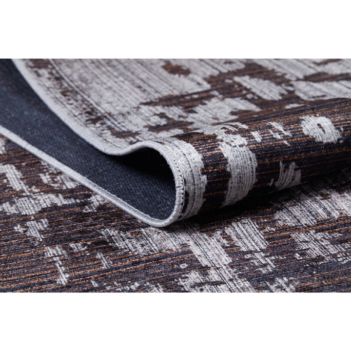 Abstract Design Rug|Machine-Washable Non-Slip Rug|Brown Beige Transition Washable Carpet|Decorative Area Rug|Multi-Purpose Anti-Slip Carpet