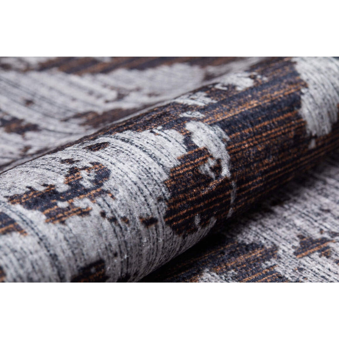 Abstract Design Rug|Machine-Washable Non-Slip Rug|Brown Beige Transition Washable Carpet|Decorative Area Rug|Multi-Purpose Anti-Slip Carpet
