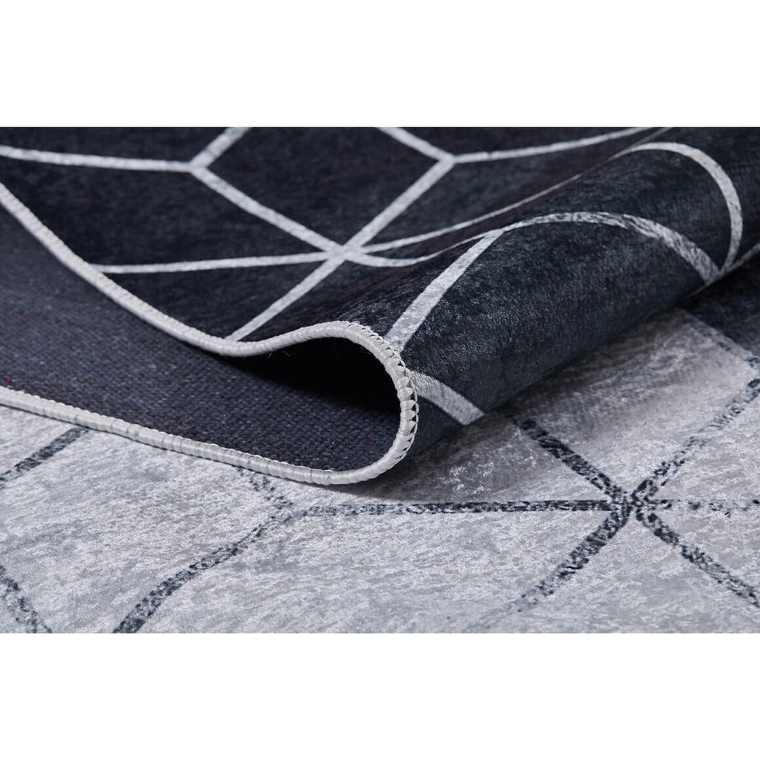 Abstract Design Rug|Machine-Washable Non-Slip Rug|Geometric 3D Cube Print Washable Carpet|Decorative Area Rug|Multi-Purpose Anti-Slip Carpet