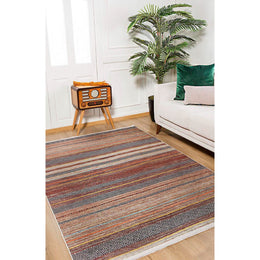 Geometric Area Rug|IKAT Design Abstract Rug|Modern Non-Slip Carpet|Farmhouse Washable Carpet|Decorative Area Rug|Multi-Purpose Anti-Slip Rug