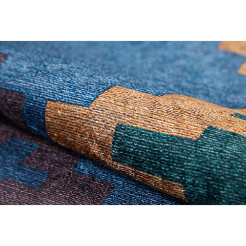 Ethnic Design Rug|Machine-Washable Non-Slip Rug|Geometric Kilim Motif Area Rug|Rustic Kilim Carpet|Decorative Multi-Purpose Anti-Slip Carpet