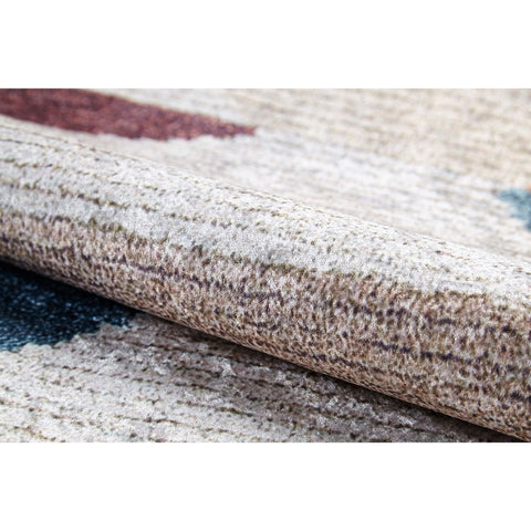 Geometric Design Rug|Kilim Pattern Washable Carpet|Machine-Washable Non-Slip Rug|Ethnic Anatolian Area Rug|Multi-Purpose Anti-Slip Carpet